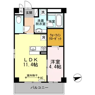 徳島県徳島市沖浜東2【マンション】の間取り