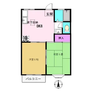 ハウス小手指【2階】の間取り