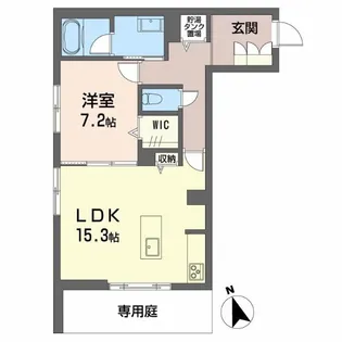 カーサ・レジデンス【1階】の間取り