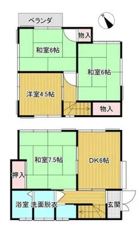 千葉県市川市宮久保2【一戸建】の間取り