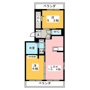 エクセル駅西【2階】の間取り