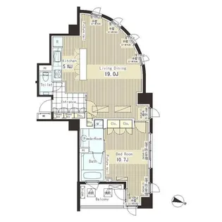 パークアクシス恵比寿【2階】の間取り
