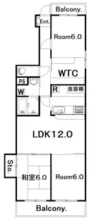 グランドパレス玉園【5階】の間取り