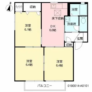 シャーメゾン中野【1階】の間取り
