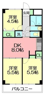 藤和平塚コープ【11階】の間取り