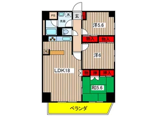 クレセント武蔵関【1階】の間取り