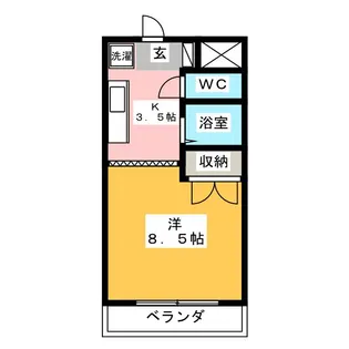 サンライズ松本【2階】の間取り