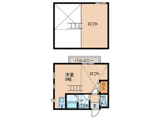 ソレイユ貝塚【2階】の間取り