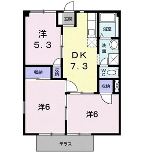 コンフォートヴィラS1【1階】の間取り