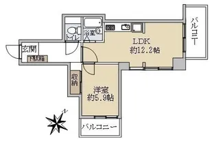 マンション池尻【8階】の間取り