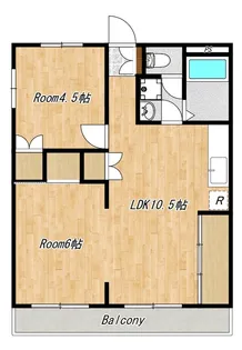 渋谷コート2号棟【1階】の間取り