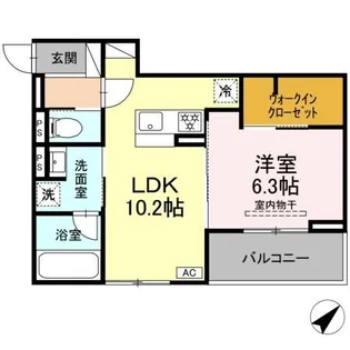 D rivet 谷田【2階】の間取り