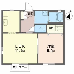 サンジェルマン・アイA【2階】の間取り