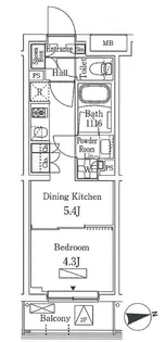 若葉ビューアパートメント【1階】の間取り