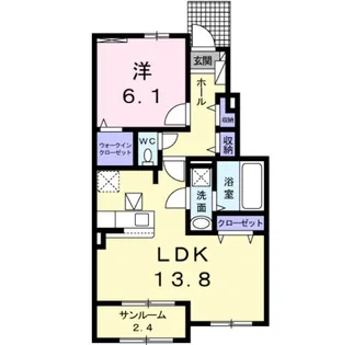 フィオーレ II【1階】の間取り