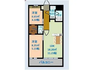 ヒルクレスト水前寺【3階】の間取り