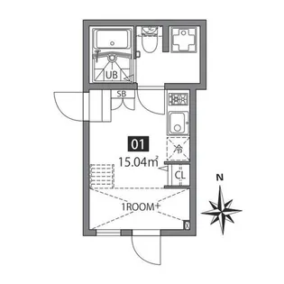 四谷アパートメントE【1階】の間取り