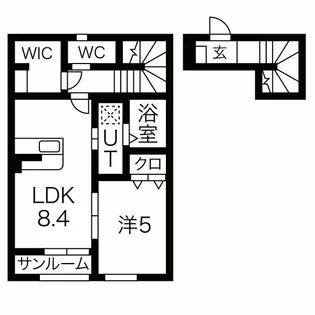 セレッソ袖野田【2階】の間取り