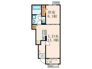 パークサイド小倉東I【1階】の間取り