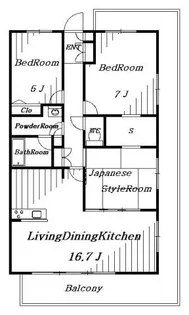 エコロジー千葉みなとレジデンス【6階】の間取り