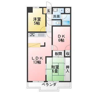 カーサウッドスプリング【2階】の間取り