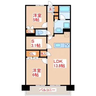 MJR鹿児島中央駅前 THE GARDEN【3階】の間取り