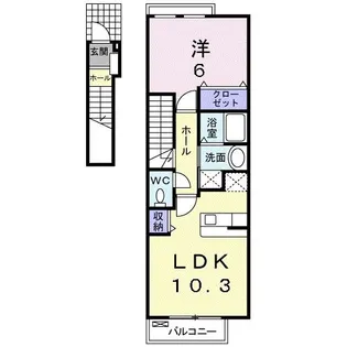 グランツ・エアリー【2階】の間取り