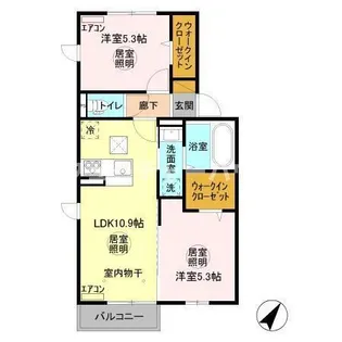 三の丸キャッスル B【1階】の間取り