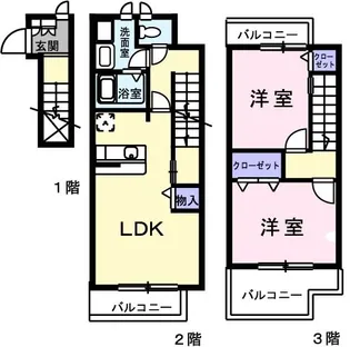 K・TエミネンスヒルズB【2階】の間取り