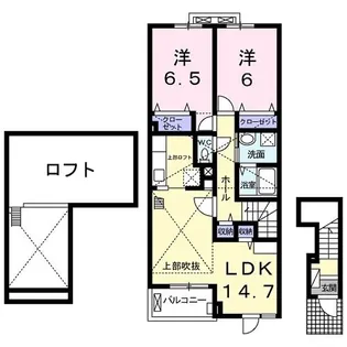 ブルグランジェ伏見稲荷【2階】の間取り