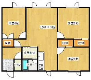 ヒガシハイツII【2階】の間取り