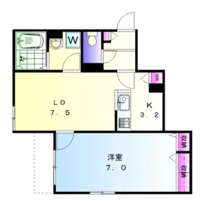 パークサイド西川【1階】の間取り