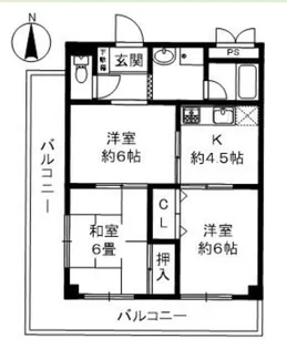 サンモール新大宮【2階】の間取り