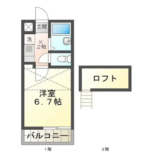 ビバリードリーム小杉【2階】の間取り