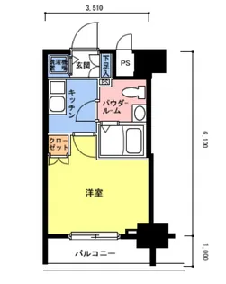 スカイコート日本橋第3【9階】の間取り