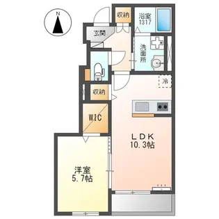 アシエルタ・アジャート【1階】の間取り