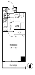 クロスレジデンス清澄白河【7階】の間取り