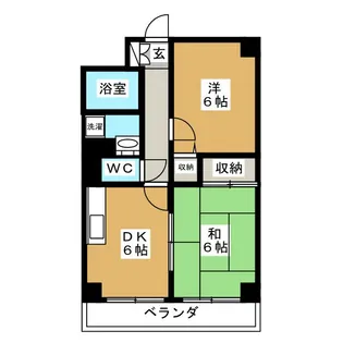 シャンブル西葛西【7階】の間取り