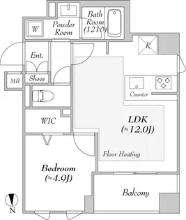 ネベル巣鴨【2階】の間取り