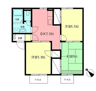 レジデンス翔【1階】の間取り