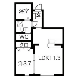 シャルマン・寒河江【1階】の間取り