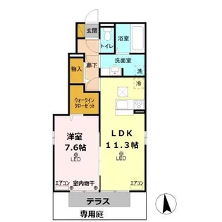 フォンテーヌ V【1階】の間取り
