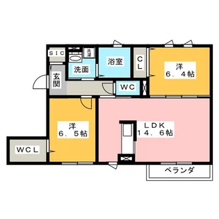 エルシュトラーセ【2階】の間取り