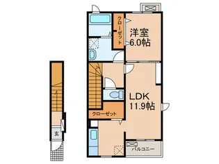 ソレイユV【2階】の間取り