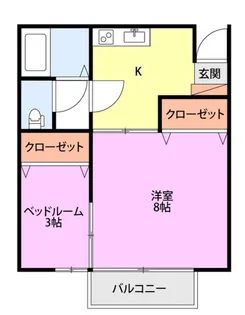 シャトー光華【2階】の間取り
