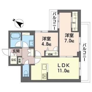 Court Zoshigaya【2階】の間取り