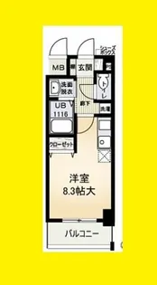 ウィスタリア新北野【8階】の間取り