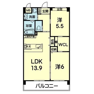 Montini黒髪【3階】の間取り