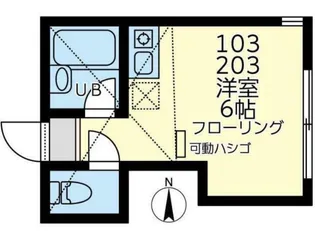 ユナイト富士見ベル・エポック【1階】の間取り