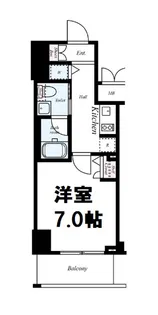 エスライズ東天満【10階】の間取り